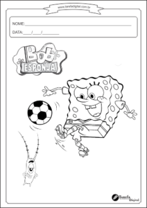 Desenho livre do SpongeBob para imprimir e colorir - Bob Esponja