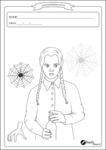 Desenhos de Wandinha Addams Para Colorir e Imprimir - Pintar