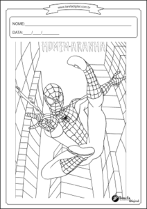 Desenho colorir - Homem Aranha - Tarefa Digital