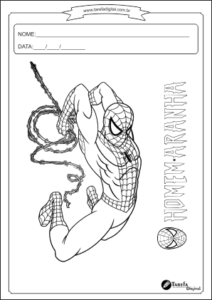 Desenho colorir - Homem Aranha - Tarefa Digital