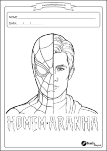 Desenho colorir - Homem Aranha - Tarefa Digital