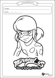Desenho colorir - Miraculous Ladybug - Tarefa Digital