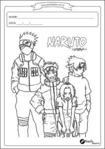 Desenhar, Pintar e Colorir Desenho do Naruto Raposa de 9 Caudas