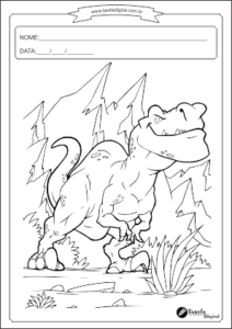 Desenho colorir – Dinossauros - Tarefa Digital