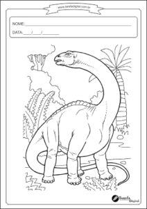 Desenho colorir – Dinossauros - Tarefa Digital