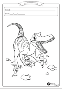 Desenho colorir – Dinossauros - Tarefa Digital