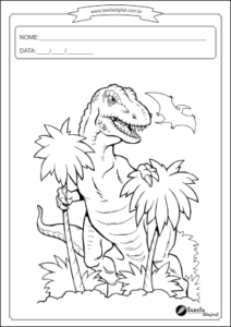 Desenho colorir – Dinossauros - Tarefa Digital